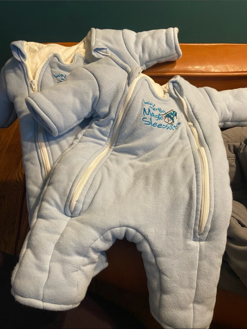 Baby Magic Merlin Sleepsuit in Light Blue - Cozy Fleece